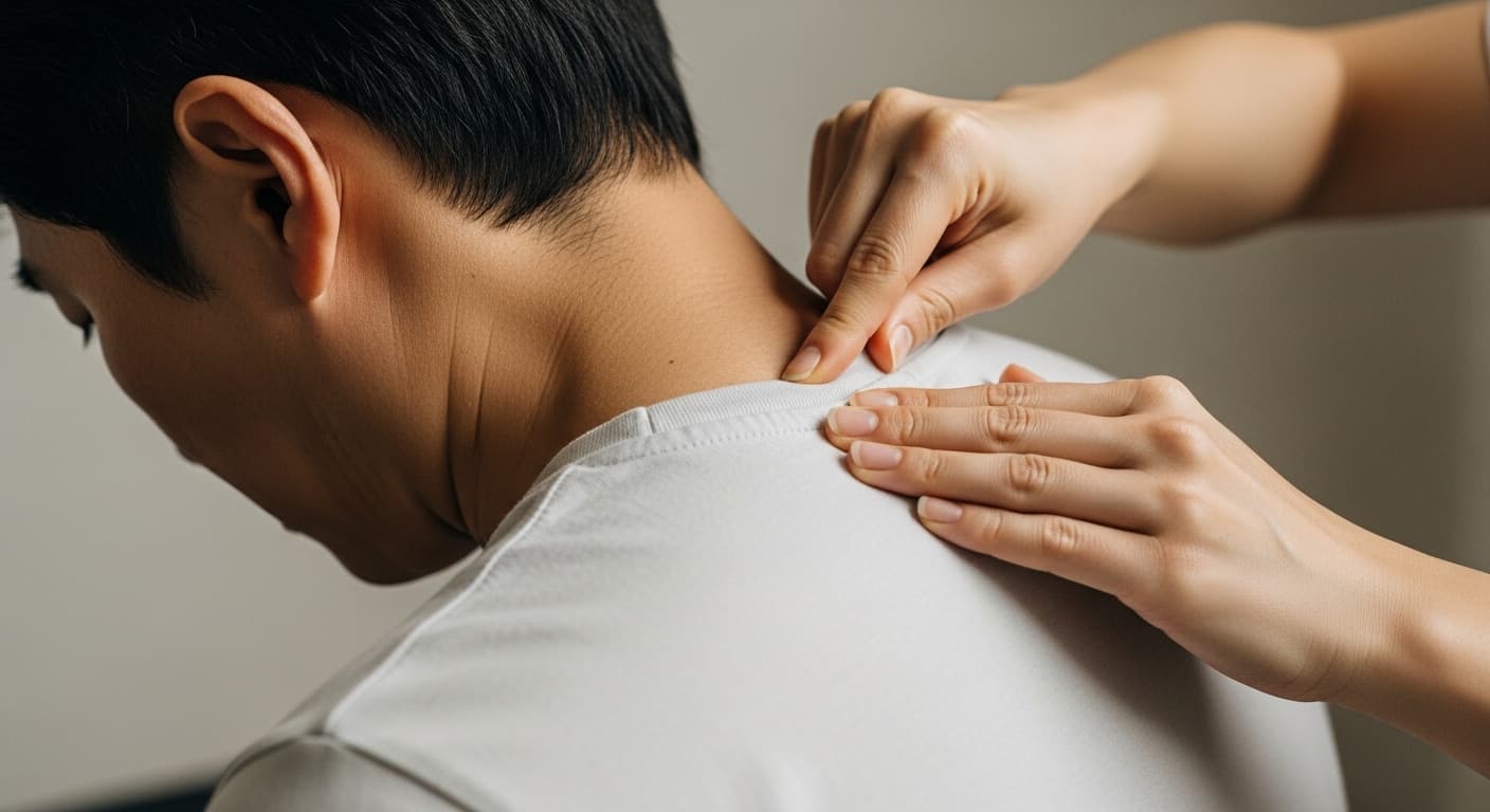 어깨가 돌덩이처럼 뭉쳤을 때 풀어주는 견정혈 - 현대의학 증명