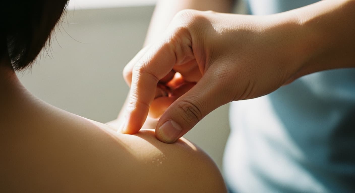 밤새 뒤척여 굳은 어깨? 아침에 '이 혈' 누르면 상쾌! - 추천 솔루션